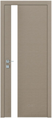 дверное полотно Rodos Loft Berta V 600 мм, с полустеклом, ral 1019 коричневый, шпон