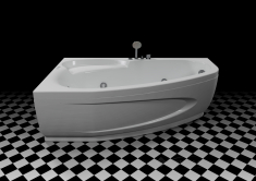 ванна акриловая WGT Rialto Como 180x110 левосторонняя + слив-перелив, каркас