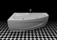 ванна акриловая WGT Rialto Como 170x100 левосторонняя + слив-перелив, каркас