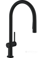 смеситель для кухни Hansgrohe Talis M 210, Eco, с вытяжным душем, 2jet, черный матовый (72842670)
