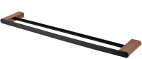 полотенцедержатель Bemeta Galla двойной, черный (108104050)