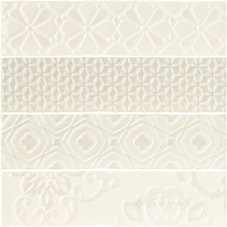 Плитка Estudio Ceramico Ondine 7,5x30 relieve white