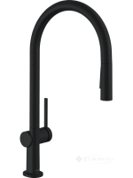смеситель для кухни Hansgrohe Talis M 210, с вытяжным душем, 2jet, черный матовый (72800670)