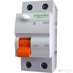 дифференциальный выключатель нагрузки Schneider Electric Вд63 25 A, 230 В, 2 п., Тип C, 30 mA (11450)