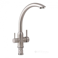 смеситель для кухни Lidz никель, с фильтром для питьевой воды (LDARI020F2NKS28781)