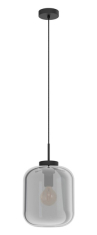 подвесной светильник Eglo Bulciago, черный-прозрачный (39673)