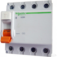 диференціальний вимикач навантаження Schneider Electric Вд63 25 A, 230 В, 4 п., Тип C, 30 mA (11460)