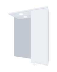 шафка дзеркальна Van Mebles Смайл біла, 70 см, праворуч (000006256)