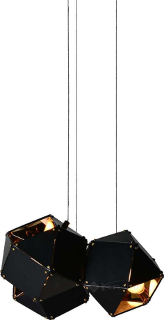 Подвесной светильник Wunderlicht Loft, черный, 3 лампы (M-3131-33B)