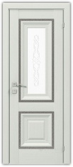 дверное полотно Rodos Versal Esmi 600 мм, со стеклом, сосна крем