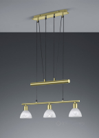 подвесной светильник Trio Levisto латунь матовый, алебастровый, 3 лампы, LED (371010308)