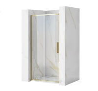 душевая дверь Rea Rapid Slide 150x195 безопасное стекло, прозрачное, gold (REA-K5617)