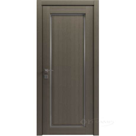 Дверное полотно Rodos Style 1 800 мм, полустекло, серый дуб