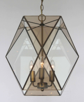 подвесной светильник Wunderlicht Iceland, медный/прозрачный, 3 лампы (YW3136-P3)