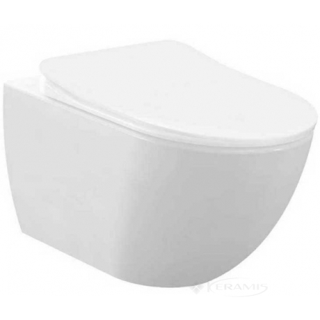 Унитаз Creavit Free подвесной, белый + сиденье soft-close (FE320.00100+KC4080.01)