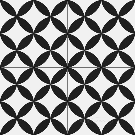 Плитка Almera Ceramica Pre. Circle 45x45 black mat