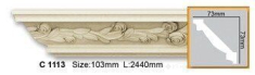 карниз Elite Decor Gaudi Decor 7,3x7,3x244 с орнаментом белый (C 1113)