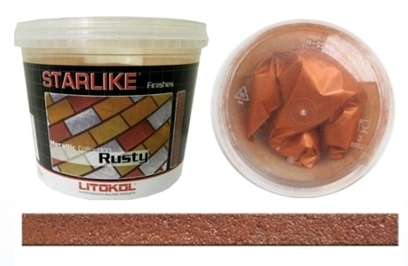 Добавка к затирке Litokol Metallic Rusty (оранжево-коричневый) 200 гр