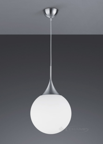 Подвесной светильник Trio Midas, никель матовый, белый, 30 см (301600107)