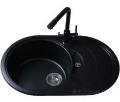 кухонна мийка Bretta Panamera 78x50 чорна