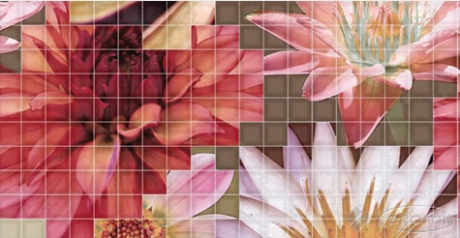 Декор Fanal Mosaico 25x50 crema flor-1