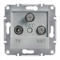 розетка Schneider Electric Asfora TV-SAT-SAT, 1 пост., без рамки, алюміній (EPH3600161)