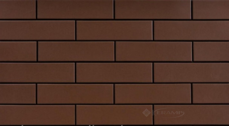 Фасадная плитка Cerrad Brown 24,5x6,5 гладкая
