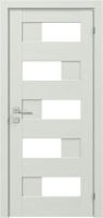 дверное полотно Rodos Modern Verona 900 мм, с полустеклом, сосна крем