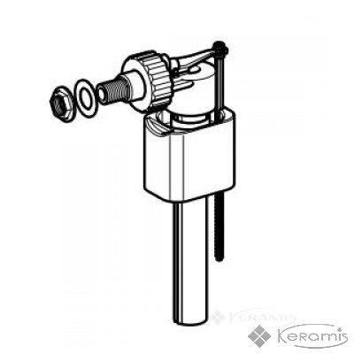 Geberit Impuls 330 впускной клапан подвод воды сбоку (латунь)