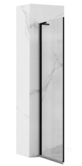 душевая стенка Rea Hugo 80x200,5 безопасное стекло, прозрачное, чёрный (REA-K6607)