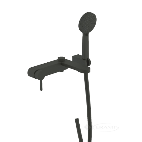 Смеситель для ванны Devit Laguna с душевым набором, черный матовый (84125110B)