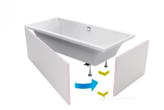 панель на прямоугольные ванны Excellent 180 см для монтажа под плитку (OBEX.P.18X85WH)