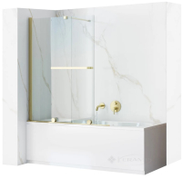 штора для ванни Rea Fabian 100x140 gold скло прозоре (REA-K6526)