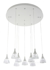 подвесной светильник Azzardo Dalmatia, белый, 9 ламп, LED (AZ3144)