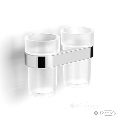Двойной стакан с держателем Devit Fresh 2.0 хром (A28D8121)