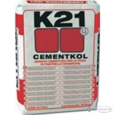 Клей для плитки Litokol Cementkol К21 цементная основа, серый 25 кг (K210025)