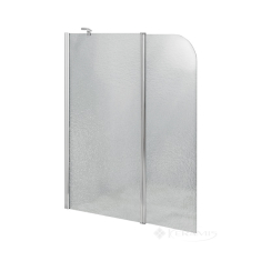 штора для ванны Lidz Brama 120x140 левая, стекло матовое, хром (LBSS120140LCRMFR)