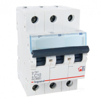автоматичний вимикач Legrand Tx3 10 А, 400В, 3 п., Тип C, 10 kA (403942)