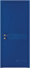 дверное полотно Rodos Loft Wave G 700 мм, с вставкой, ral 5010 синий