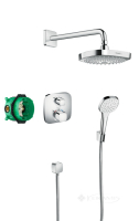 душевой набор Hansgrohe Croma Select E/Ecostat E верхний, ручной душ, ibox, термостат (27294000)