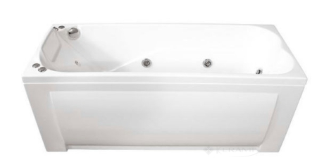 Акриловая гидромассажная ванна БЕРТА, 1700 x 705 мм