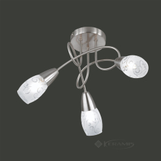светильник потолочный Reality Colmar, никель матовый, прозрачный, 3 лампы (R60023007)