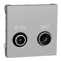 розетка Schneider Electric Unica New R-TV/SAT 1 пост., 16 А, 250 В, без рамки, алюміній (NU345630)