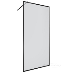 душевая стенка Devit Style 100x200 прозрачное стекло, черная матовая (DS100200B)