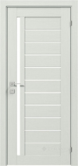 дверное полотно Rodos Modern Bianca 600 мм, с полустеклом, сосна крем
