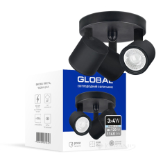 светильник потолочный Global Spot Light Gsl-02C 12W 4100K черный (3-GSL-21241-CB)