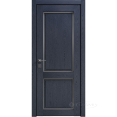 дверное полотно Rodos Style 2 700 мм, полустекло, сосна браш cobalt