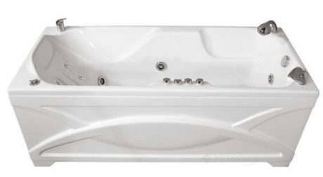Акриловая гидромассажная ванна ДИАНА, 1700 x 750 мм + каркас + панель + сифон
