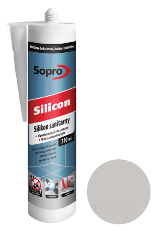 Герметик Sopro Silicon серебряно-серый №17, 310 мл (036)