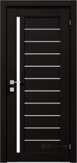 дверное полотно Rodos Modern Bianca 800 мм, с полустеклом, венге шоколадный